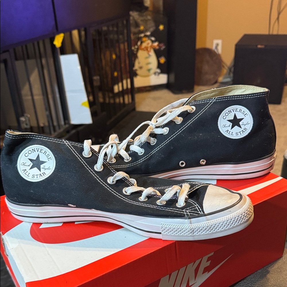 Converse Black and White High-Top Sneakers